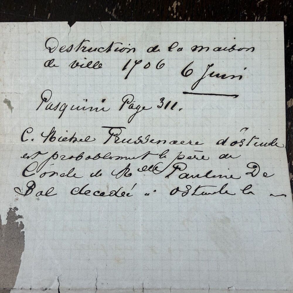 Antique French Manuscript Notes Ostend Oostende History Sieges 1601 Pasquini